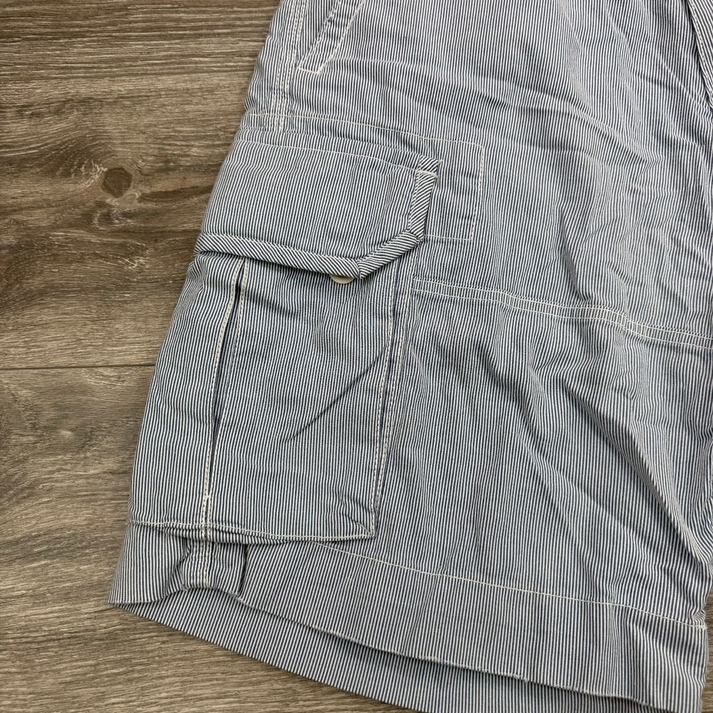 Polo Ralph Lauren Cargo Shorts Mens 33 Blue White Stripe Paratrooper Military - Picture 3 of 13